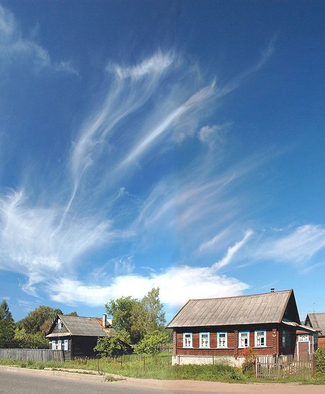 небо, домики, бологое *** фото превью