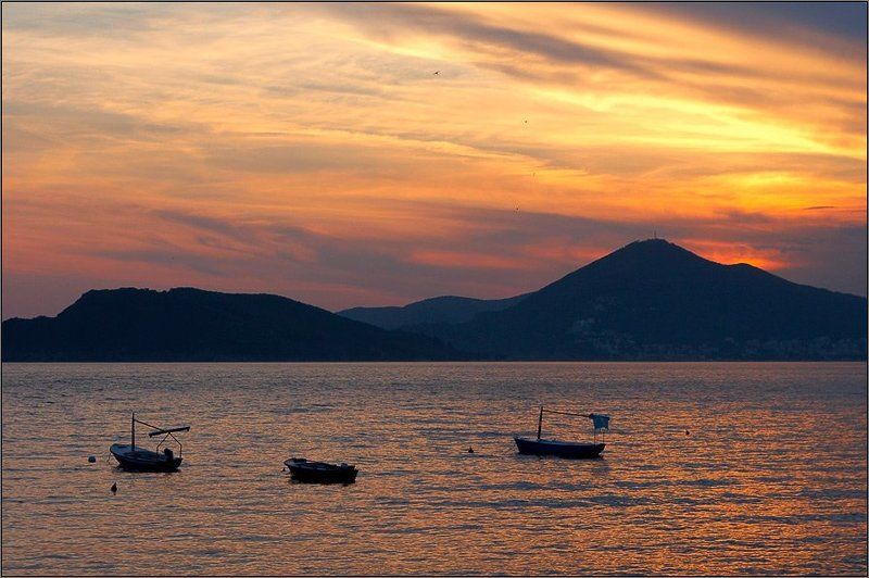 черногория, море, закат *** фото превью
