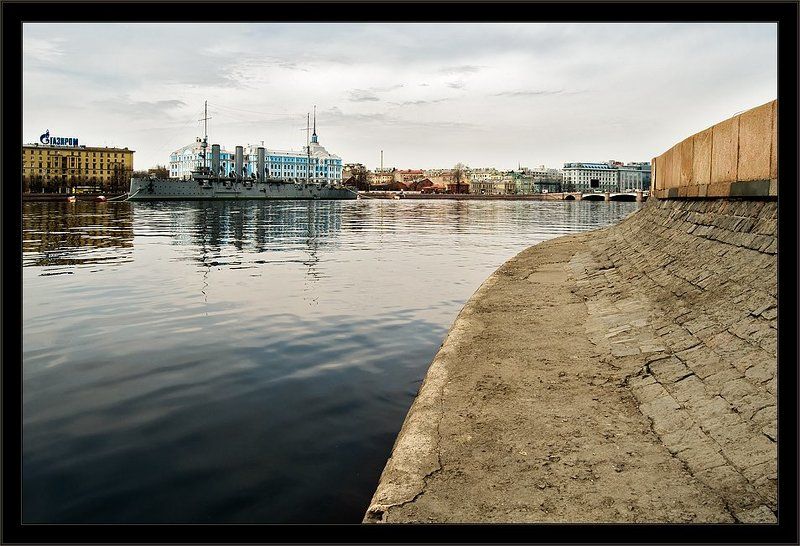 петербург, центр, нева, аврора Невская корабельная зарисовка фото превью