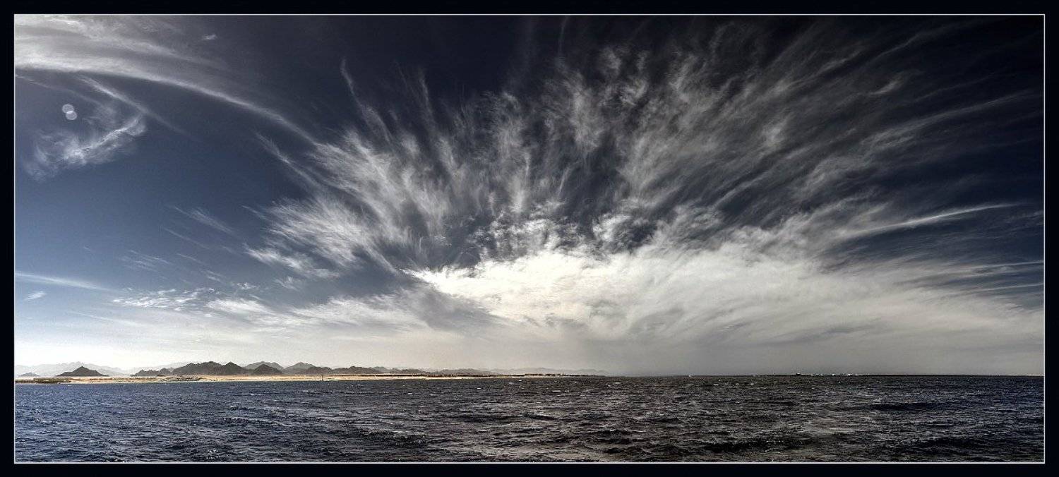 пейзаж, природа, залив, море, красное море, небо, облака, вечер, синай, египет, тиран, Andrey Zolotnitsyn