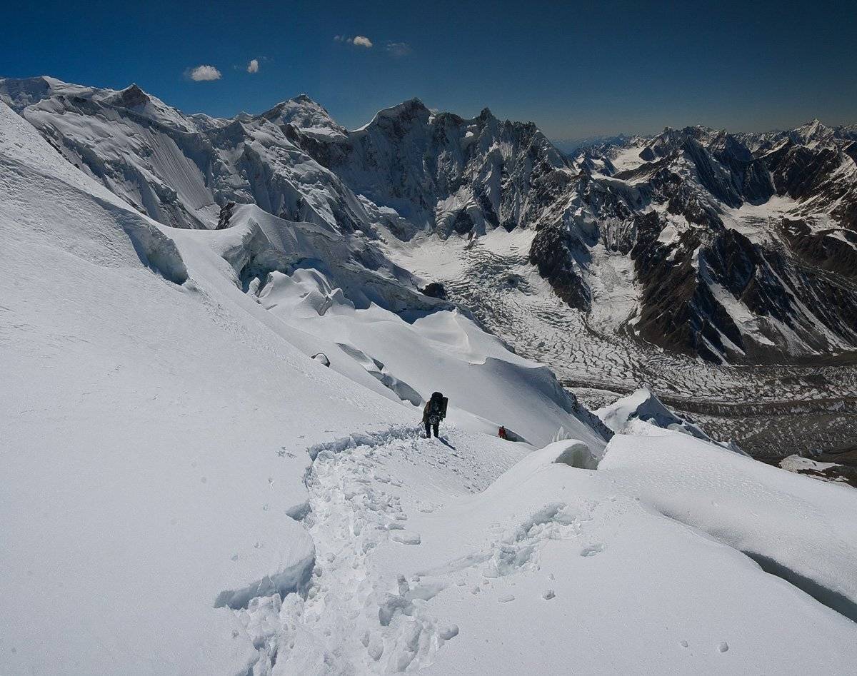 спуск, с, перевала, ребро, Андрей Chogori Громов