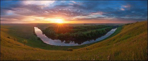 Закат над рекой Красивая Меча