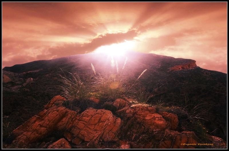 солнце, закат, горы Гимн уходящему солнцу фото превью