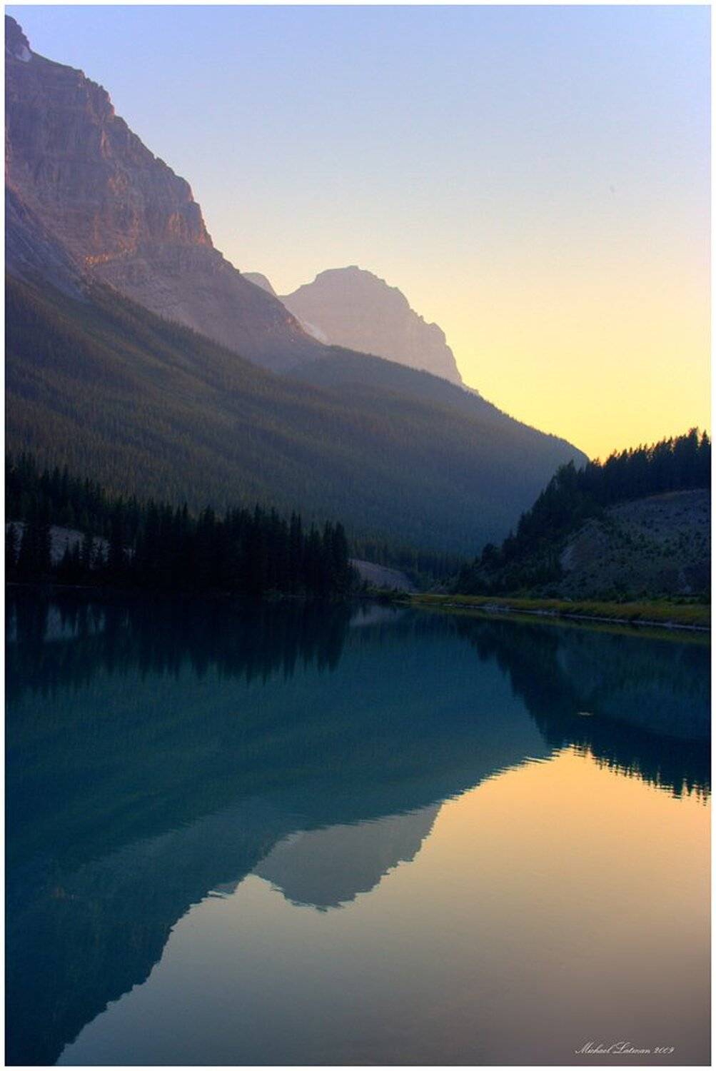 mountains, reflections, Michael Latman