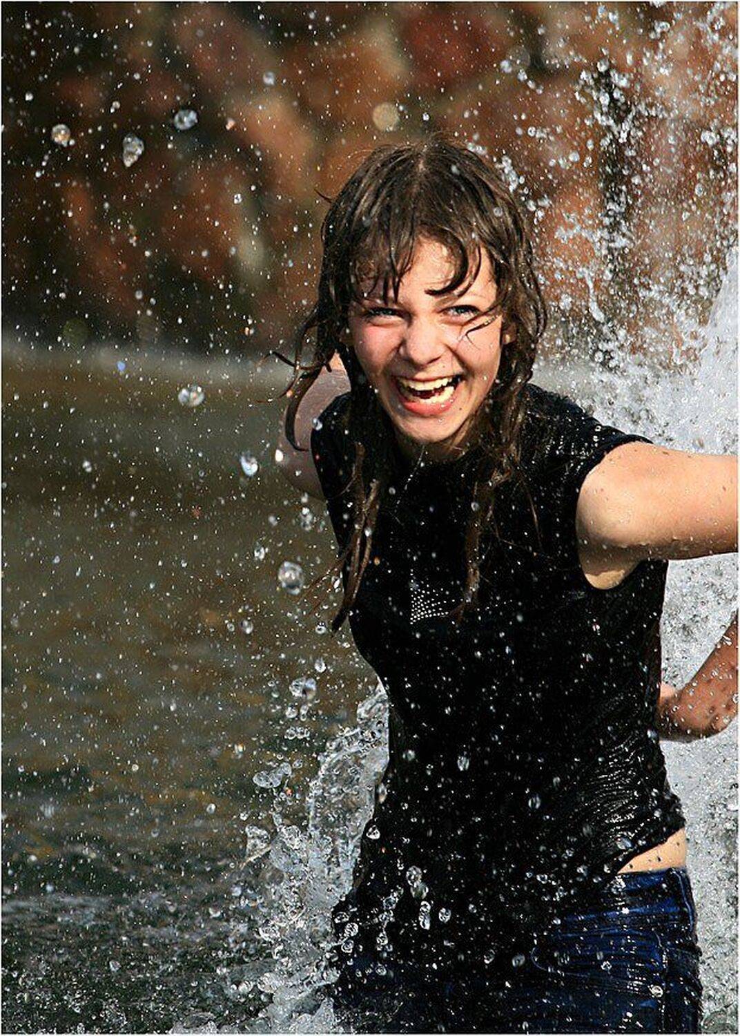 радость, лето, девчушка, жара, фонтан, брызги, вода,, Ms Forever