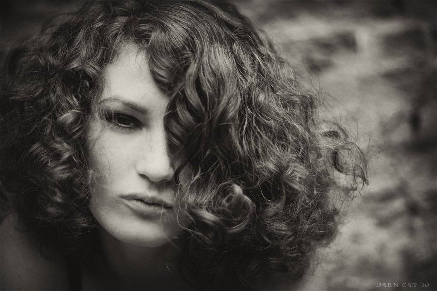 no, more, words, портрет, девушка, кудри, Darn Cat
