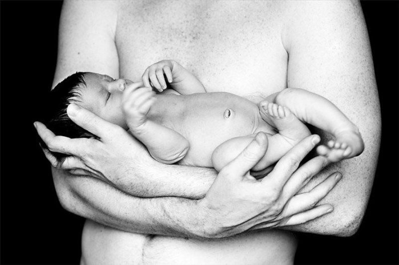 новорожденный, чб ___ фото превью