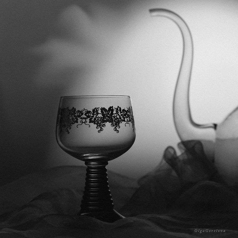 этюд, чб, стекло, фото, натюрморт этюд фото превью