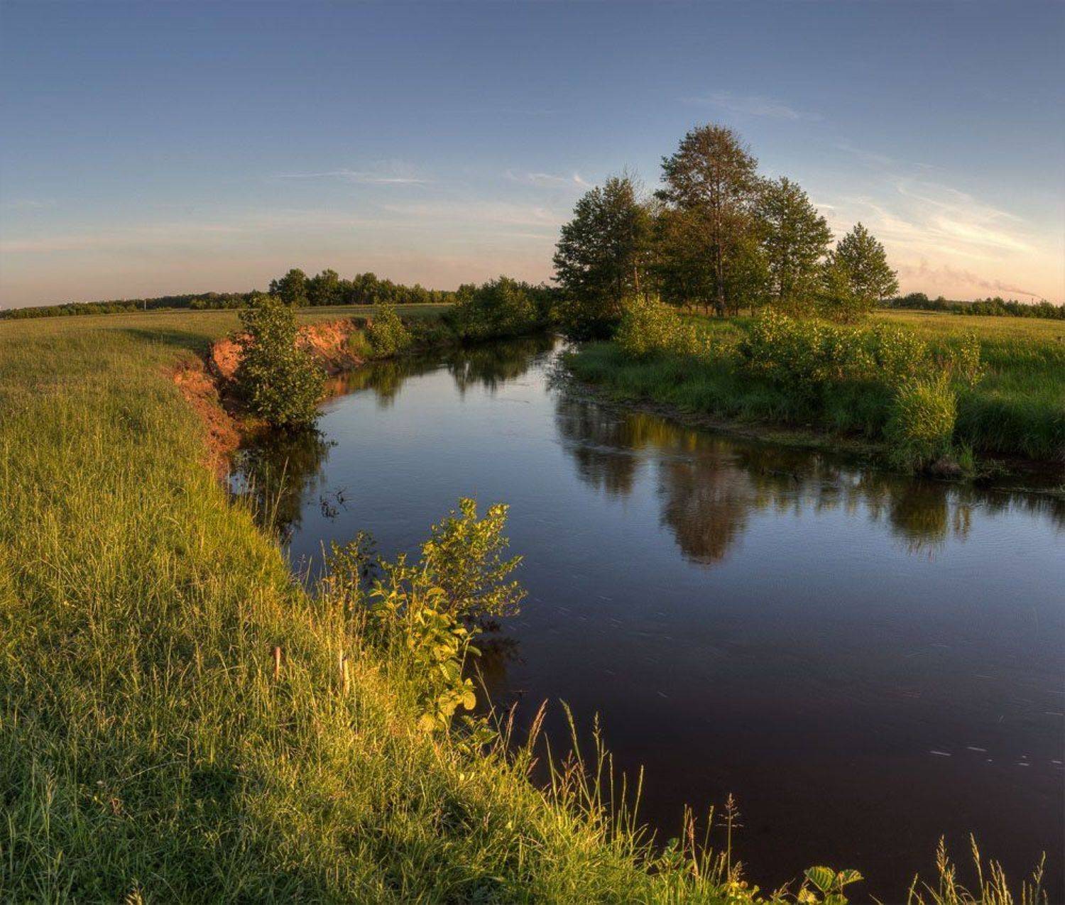 вечер, лето, река, Mishin Ilay