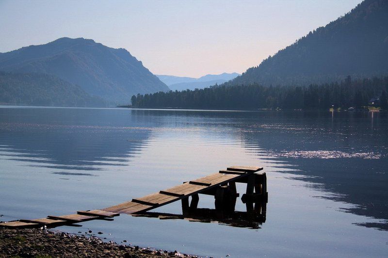 алтай, телецкое озеро. Утро. фото превью