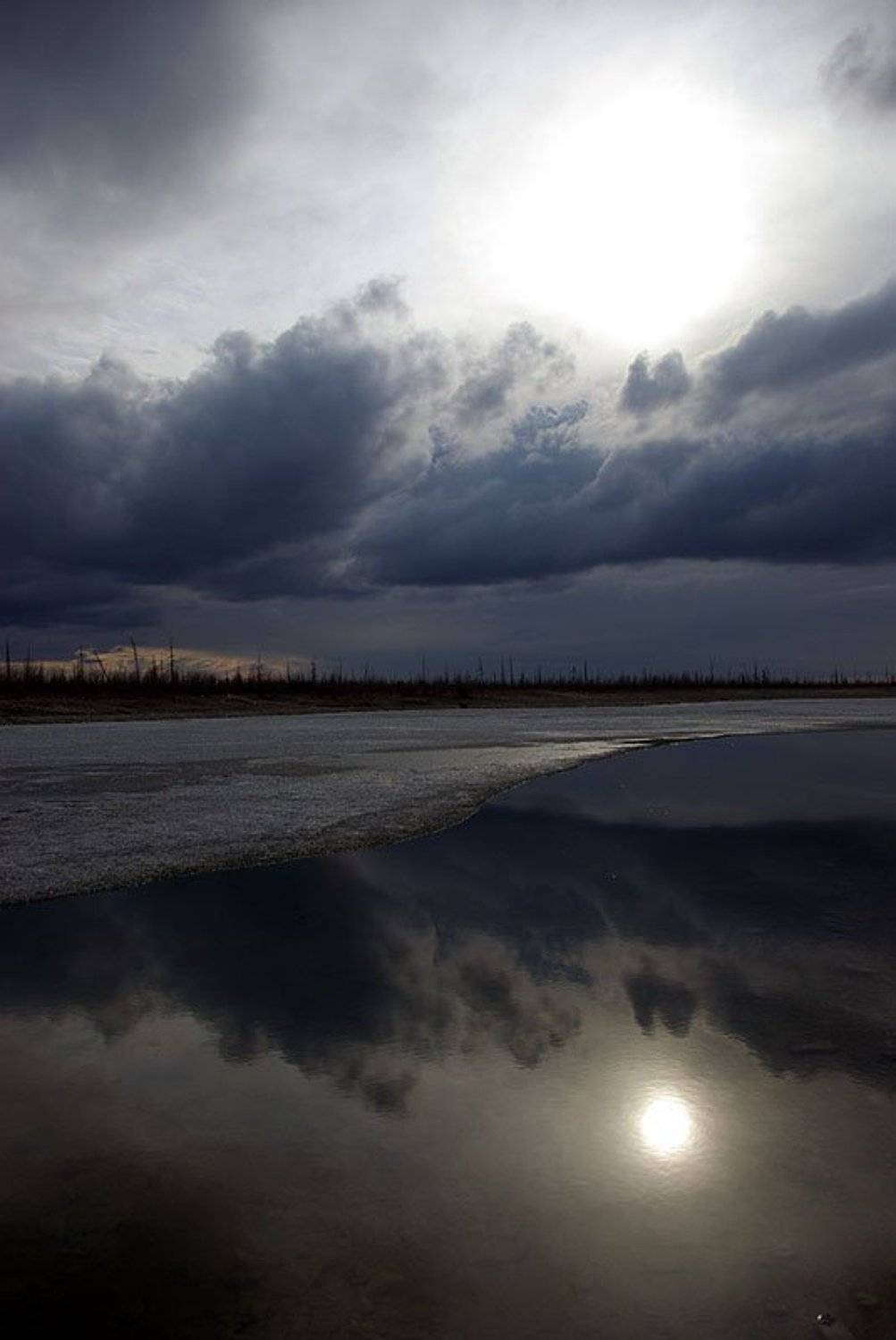 озеро, тучи, Солодухин Виктор