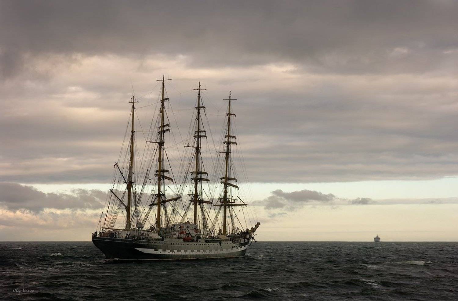 парусник, крузенштерн, море, балтика, балтийск, Олег Иванов