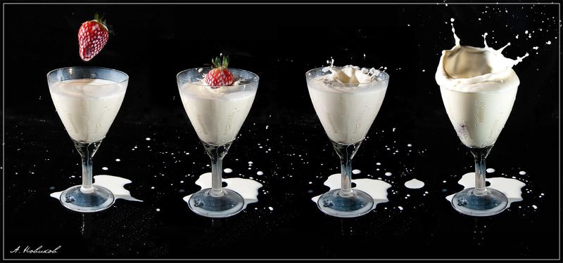 Клубничный коктейль фото превью