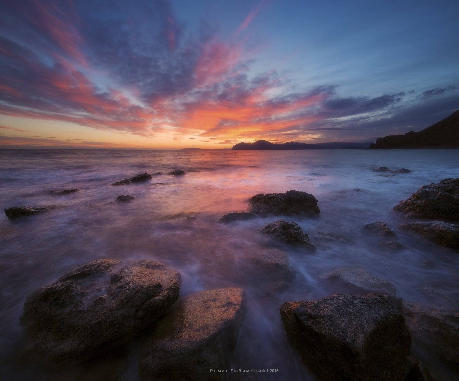 крым, россия, пейзаж, закат, кара-даг, коктебель, море, гора, камни, красиво, феоосия, Роман Любимский
