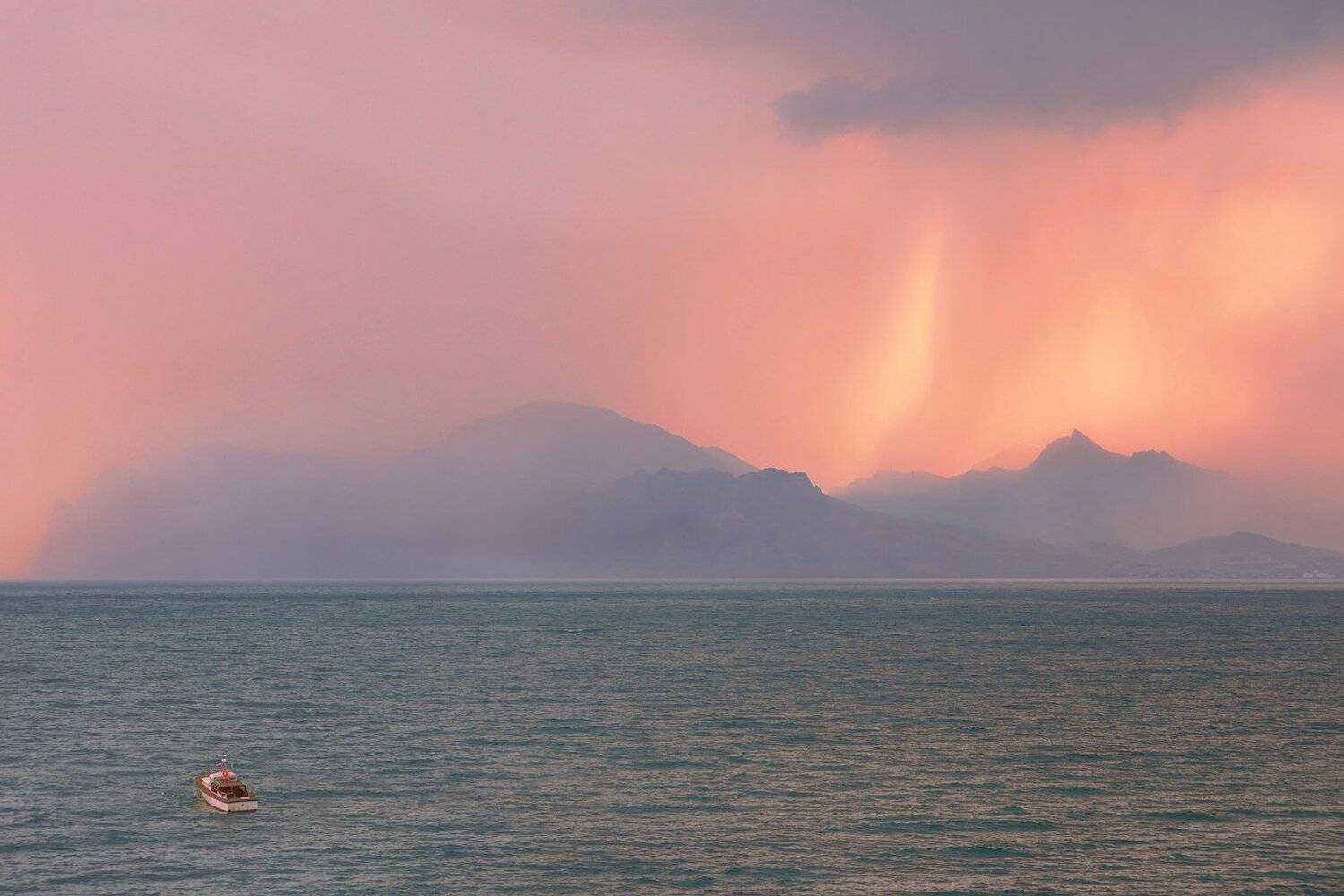 море, крым, вечер, закат, карадаг, Виктор Климкин