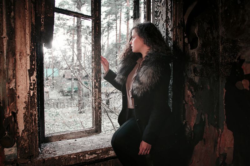 портрет,девушка,цвет,окно,красота,portrait,girl,art,dream,skin,hair,color,creative,beauty,young Олеся фото превью