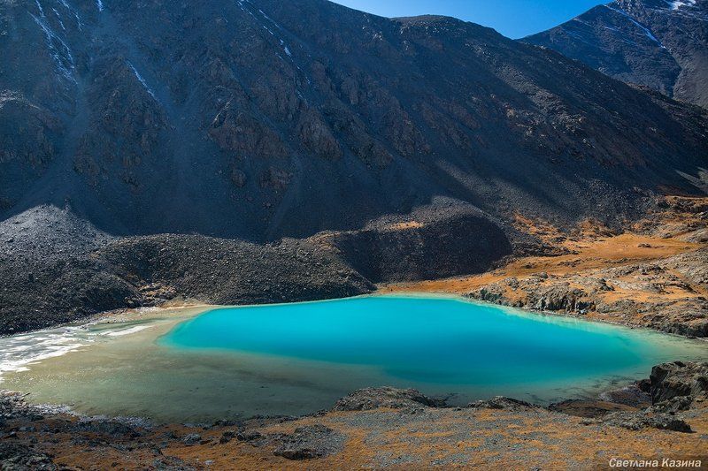 озеро, алтай, горный алтай, пейзаж, природа, nature, lake, altai, южно-чуйский хребет Озеро бирюзы фото превью