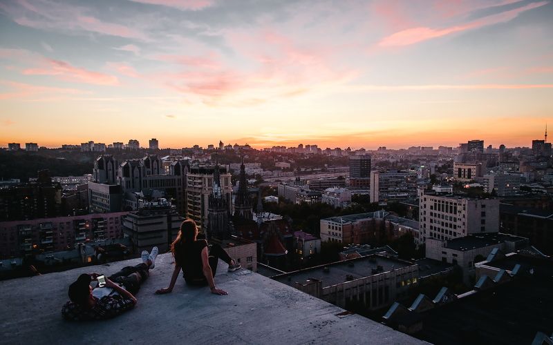 kiev, киев, chill, relax, вечер, небо, вид Kiev фото превью