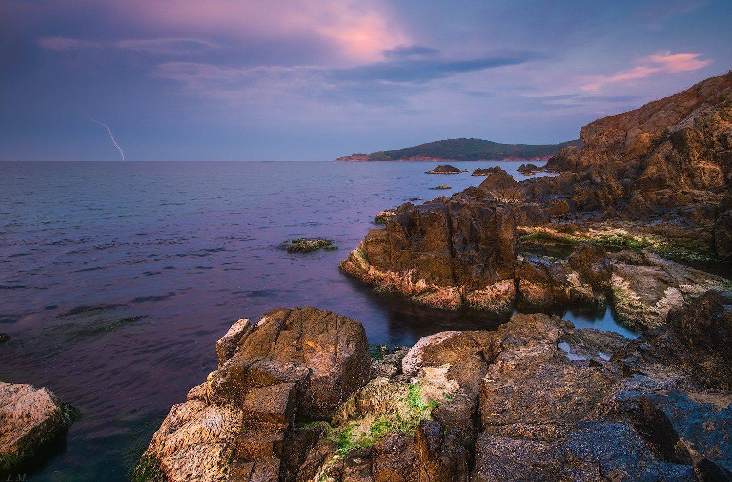 Bulgaria, Arkutino, закат, гроза, Болгария, Черное море, скалы, осень, sea, I'M