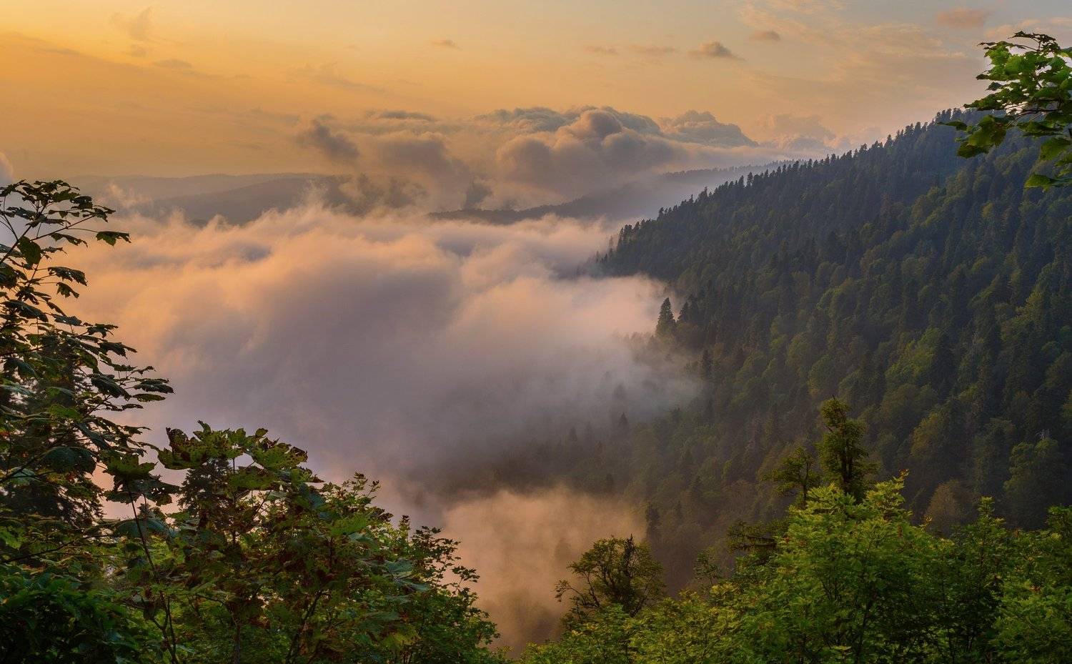 природа, абхазия, гагра, мамдзышха, горы, облака, Малов Кирилл