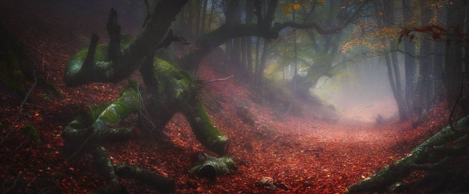 крым, демерджи, осень, лес, туман, Андрей Уляшев (Mercand)