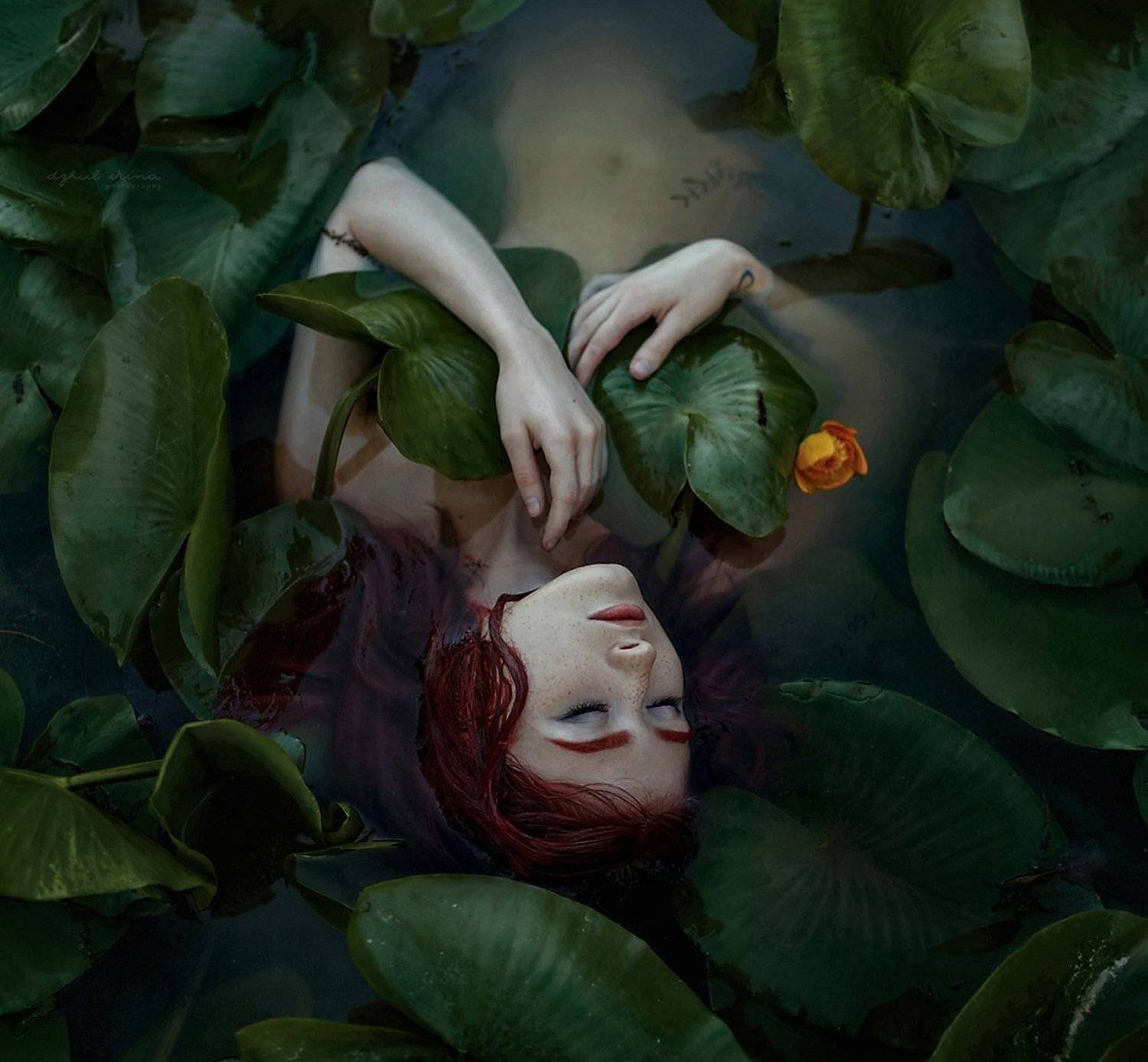 girl, portreit, people, lake, water, nymph, dzhulirina, irinadzhul, red, hair, Ирина Джуль