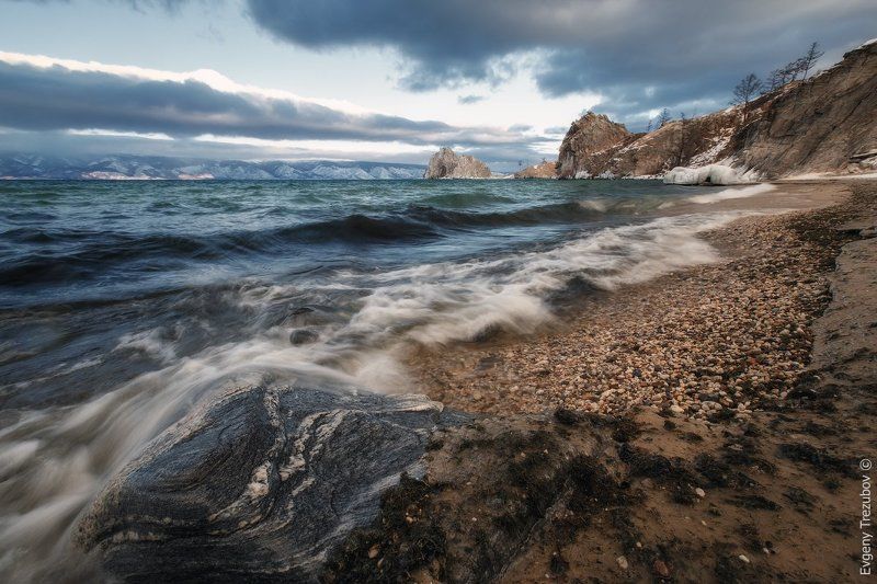 байкал, шторм, рассвет, ольхон, хужир, иркутск, шаманка, бурхан, волны Когда на Байкале Шторм фото превью