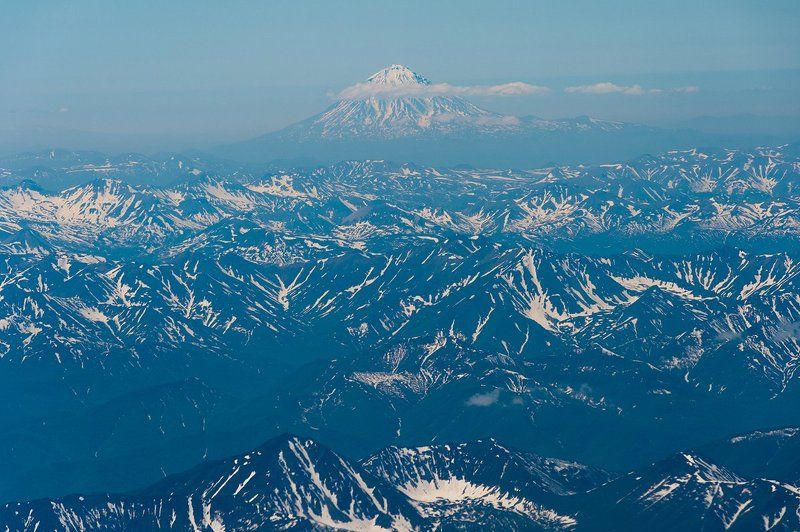 вулкан, камчатка, лето, утро  фото превью