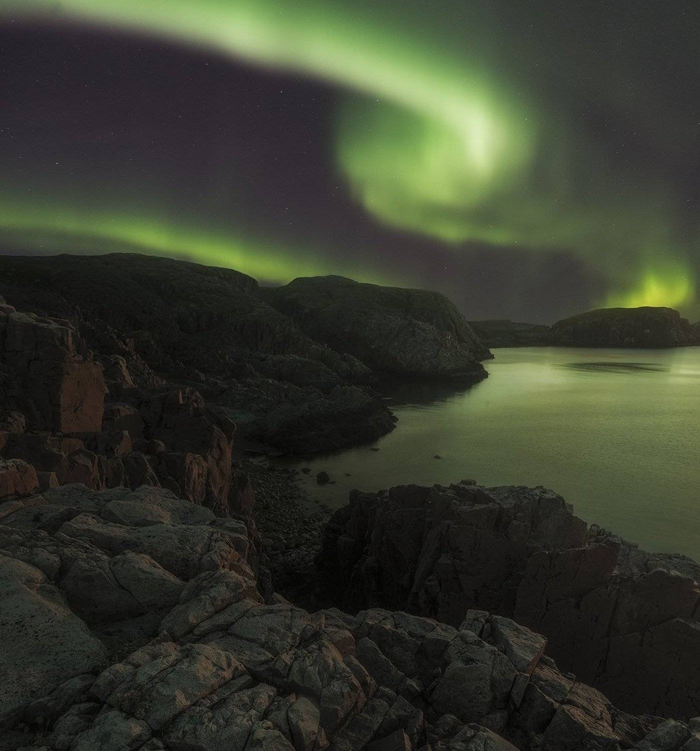 Северное сияние, Дальние Зеленцы, Aurora Borealis, Dal'nie Zelentsy, Анастасия Малых