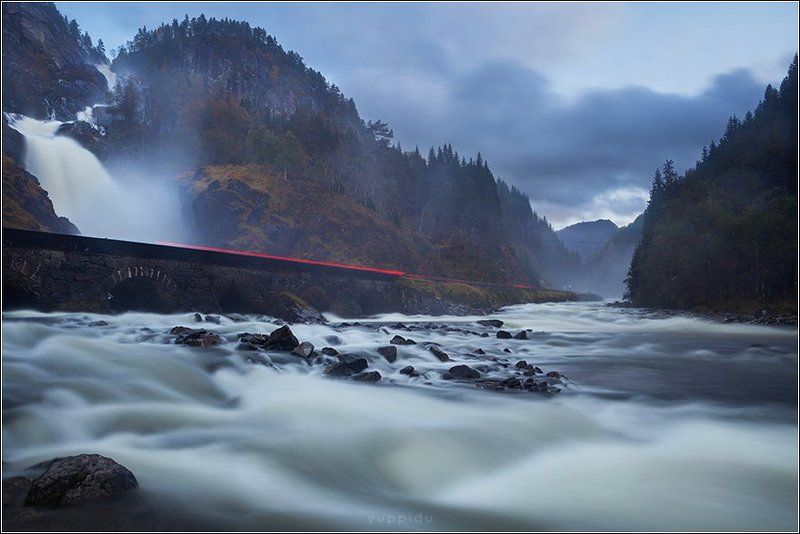 водопад, норвегия Latefossen waterfall фото превью