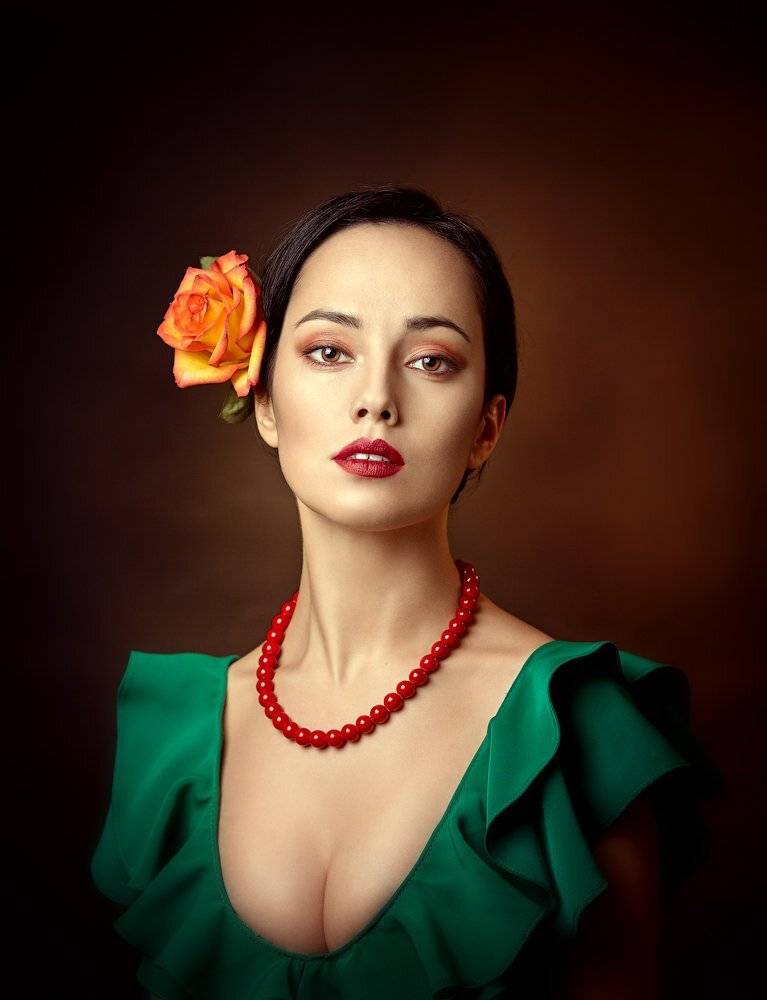 глаза,девушка,портрет,взгляд,роза,, Андрей Воронин