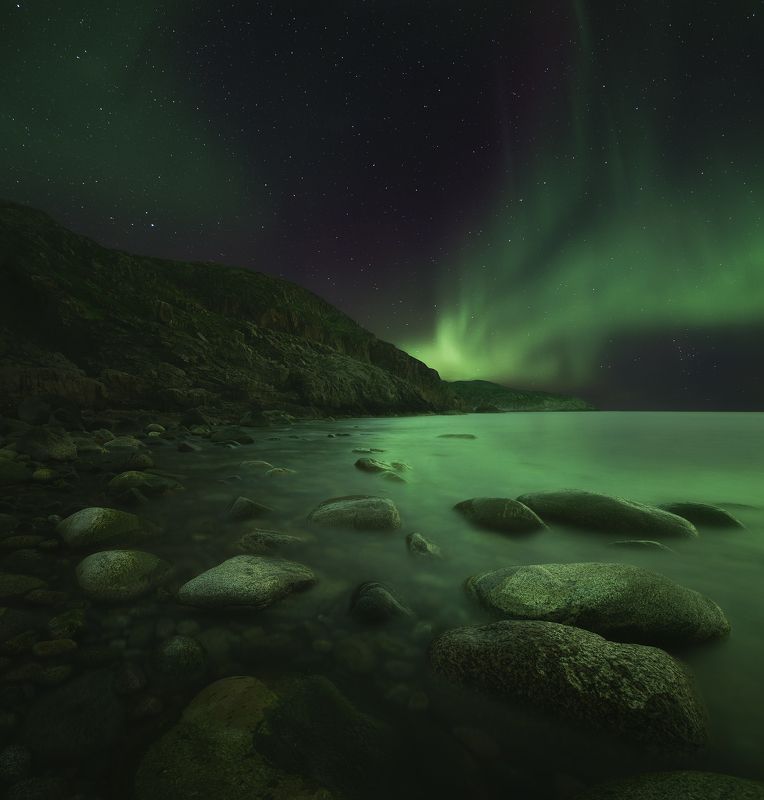 Северное сияние, Кольский полуостров, Териберка, aurora borealis Териберка фото превью