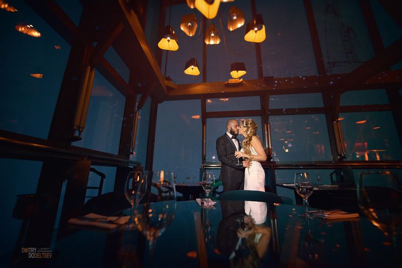 Москва сити, Sixty, ресторан, свадьба, жених, невеста, ночь 62-й этаж... фото превью