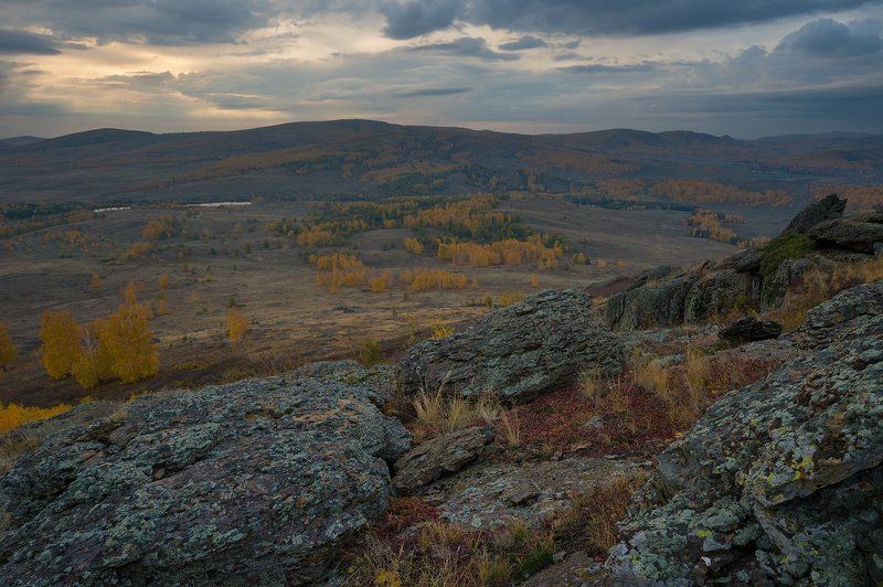 Башкирия, Урал, горы, осень, утро, рассвет  фото превью