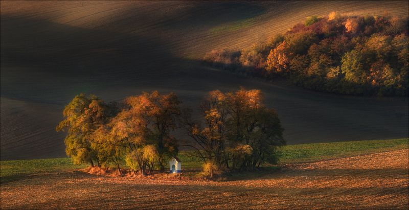 чехия, южная моравия, south moravian, осень, autumn, формы, линии, цвет,lines, forms, часовня,chapel, The Chapel фото превью