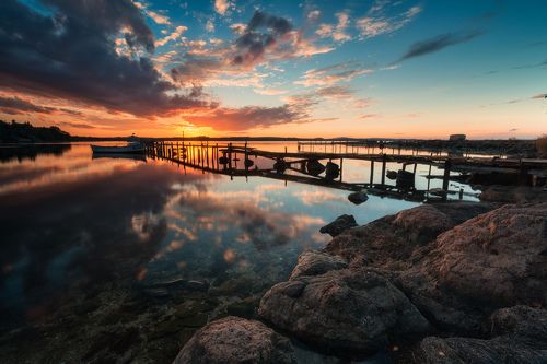 Sunset reflection