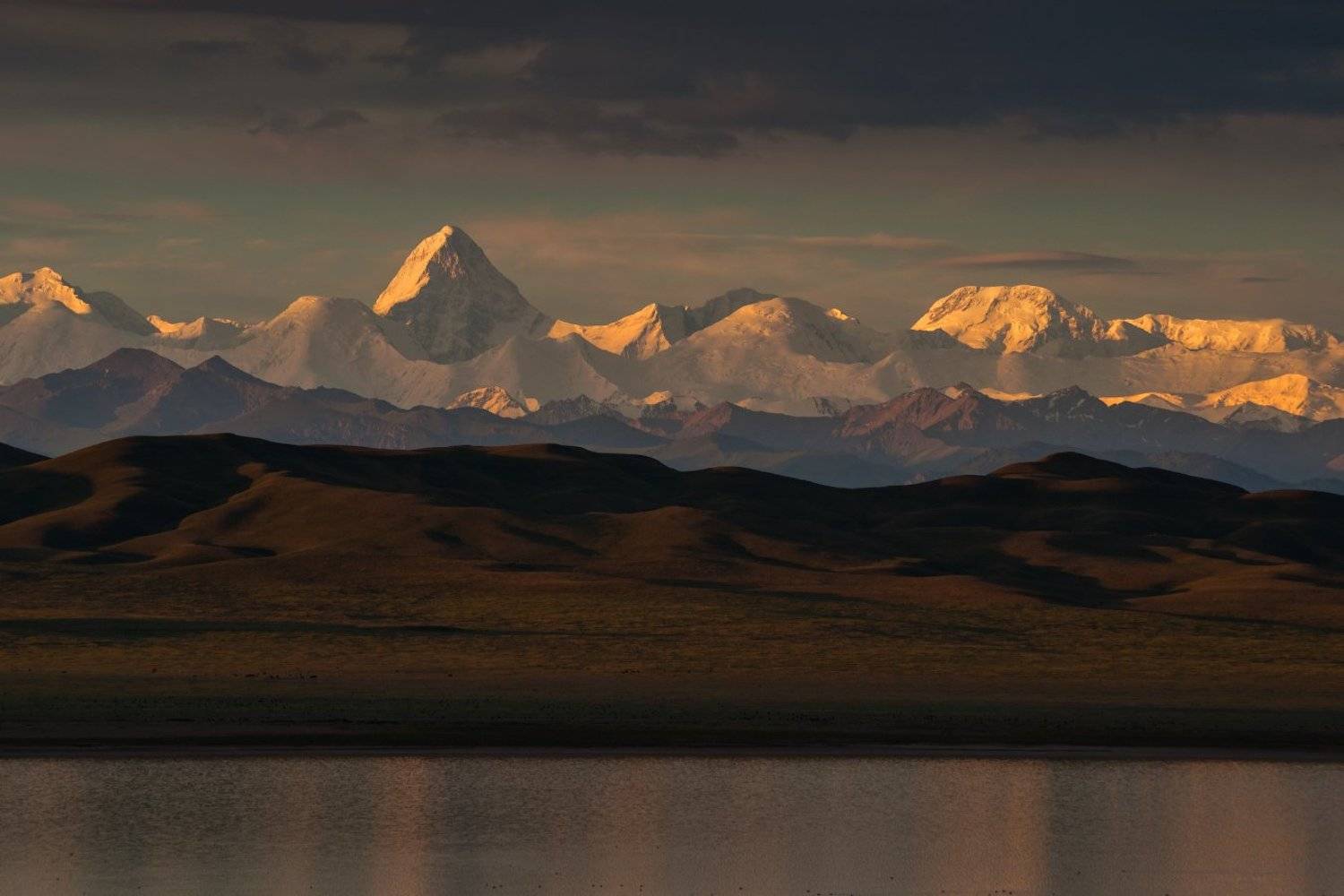 тянь-шань, хан-тенгри, вершины, лето, рассвет, Ольга Кулакова