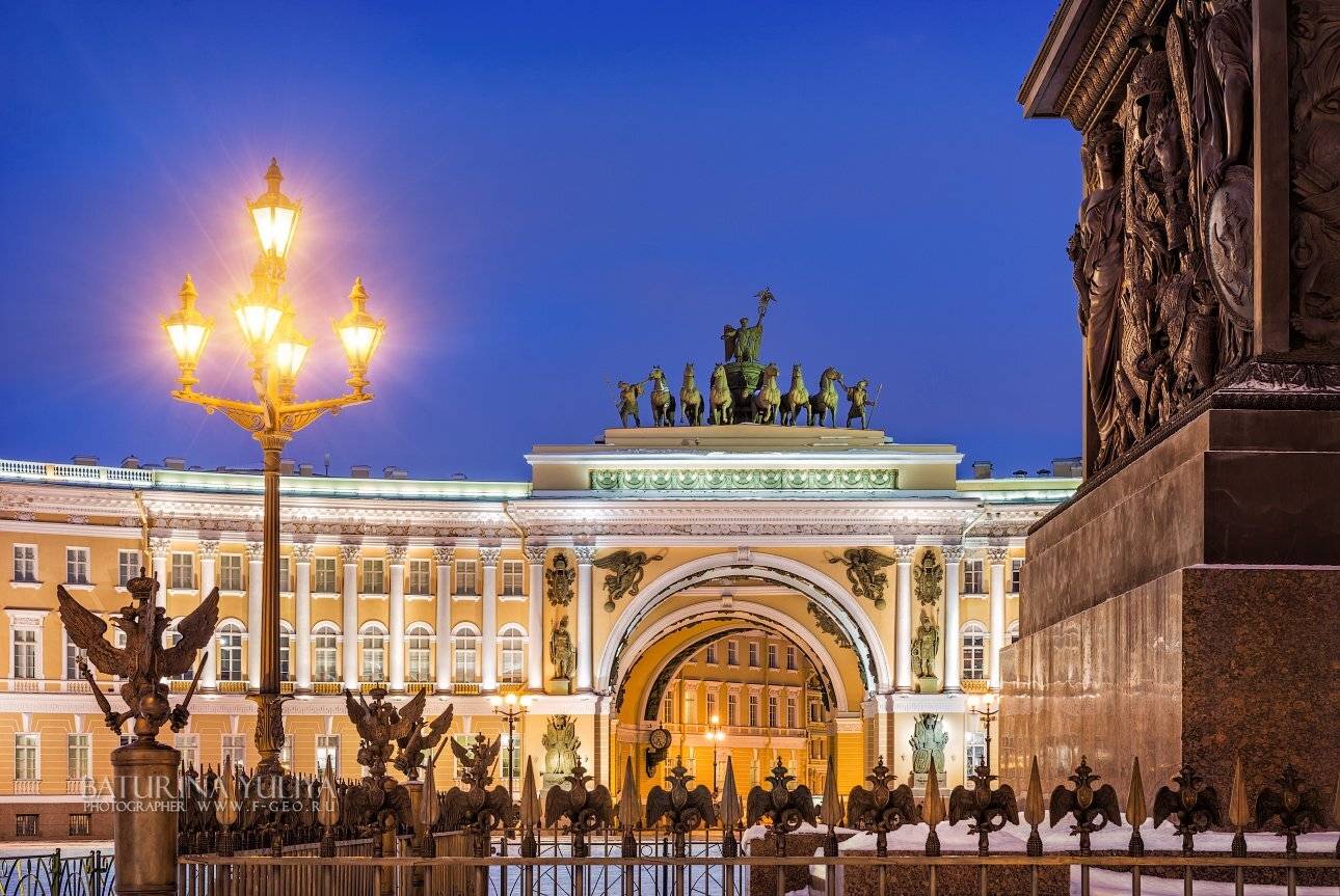 санкт-петербург, кони, орел, двуглавый орел, скульптура, ночь, зима, Юлия Батурина