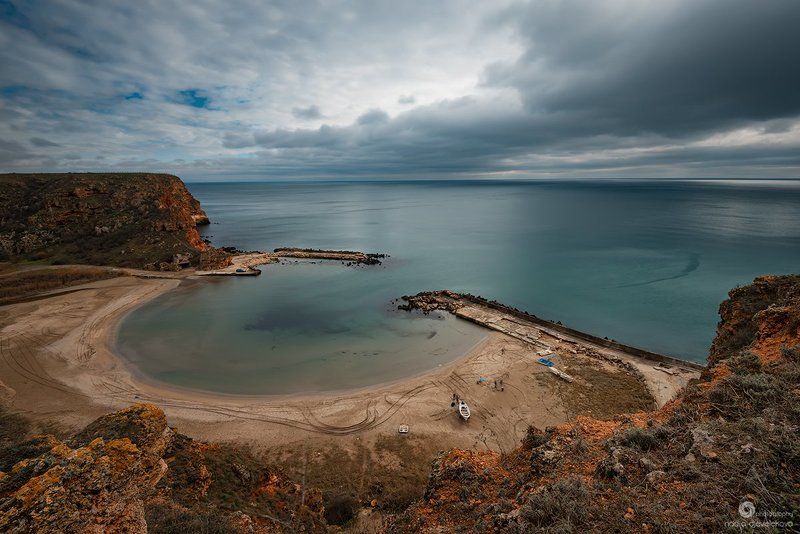 bay, clouds, sky, sea, bolata, varna, bulgaria The path of the clouds фото превью
