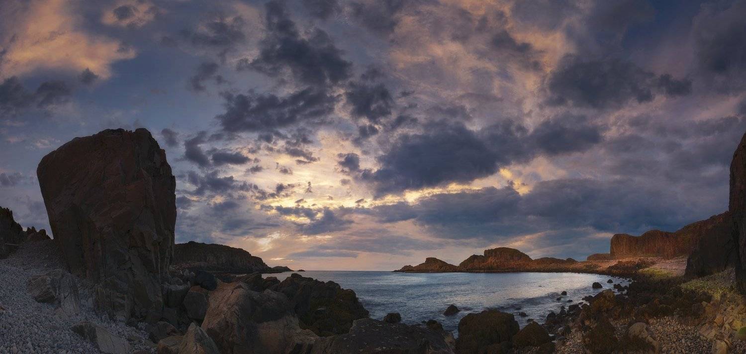 Дальние Зеленцы, Баренцево море, закат, Васильев Алексей