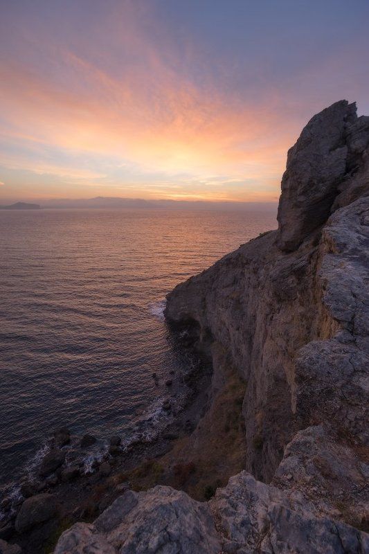 крым, море, горы, свет, закат, рассвет, природа, осень *** фото превью