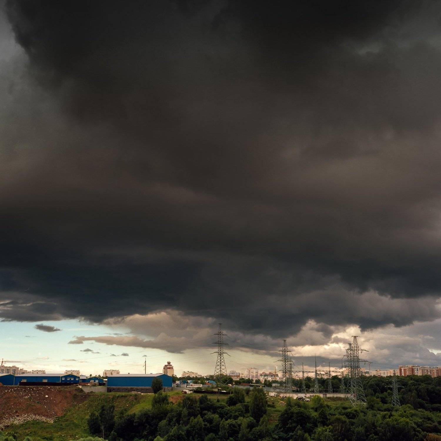 гроза.туча., дождь., город., Александр Резников