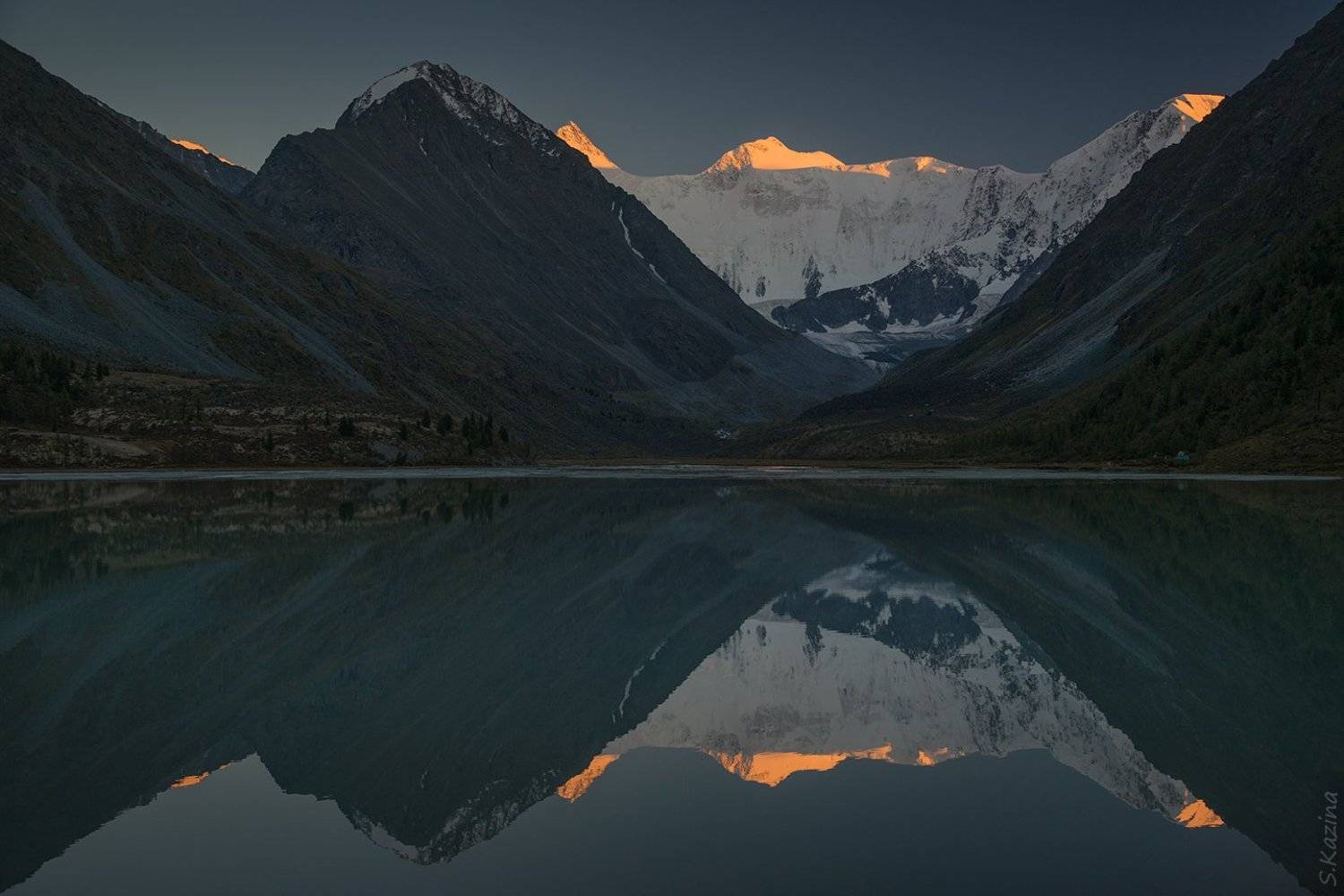 алтай, горный алтай, горы, озеро, белуха, ак-кем, аккем, пейзаж, зеркало, отражение, reflection, mountains, nature, siberia, Светлана Казина