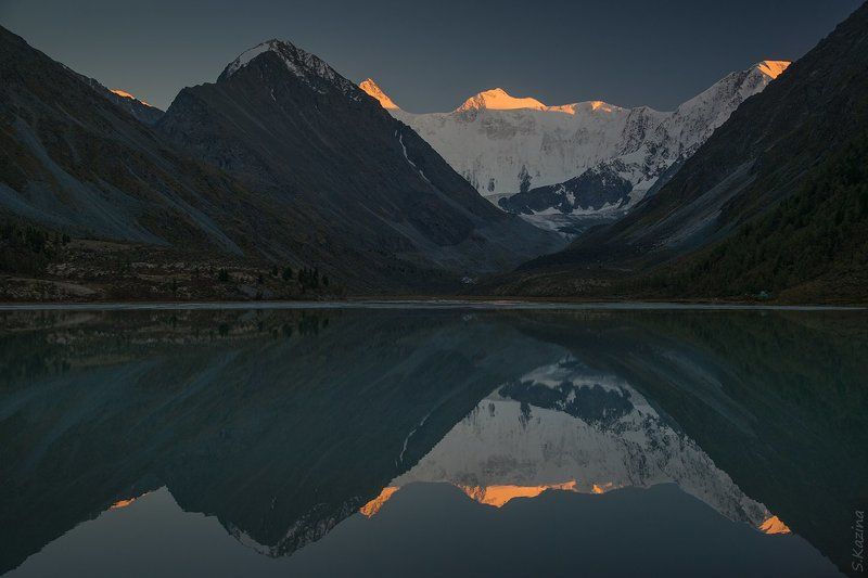 алтай, горный алтай, горы, озеро, белуха, ак-кем, аккем, пейзаж, зеркало, отражение, reflection, mountains, nature, siberia Зеркало Ак-Кема фото превью
