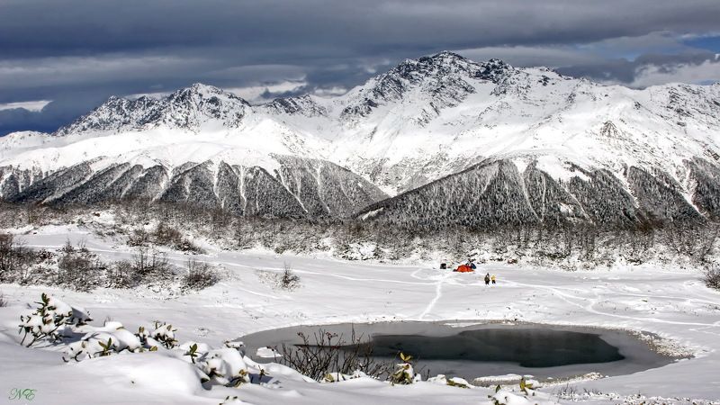 осень снег После снегопада фото превью