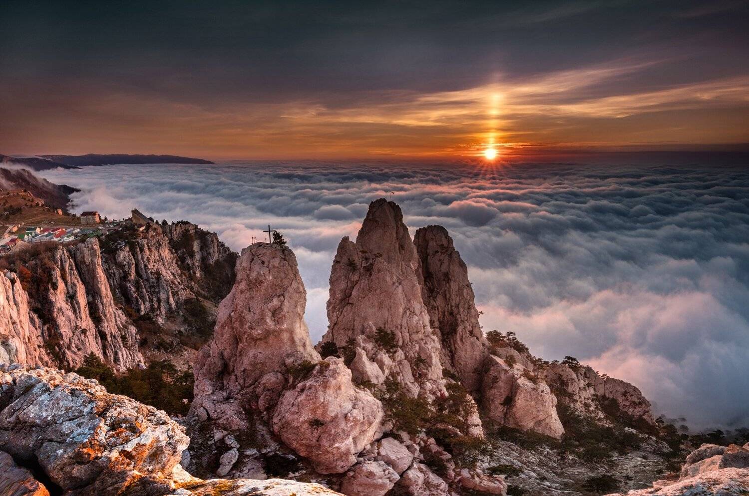 Солнечный столб, Ай-Петри, Крым, Алексей Сулоев