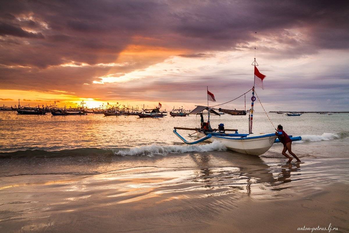 индонезия, океан, закат, Антон Петрусь