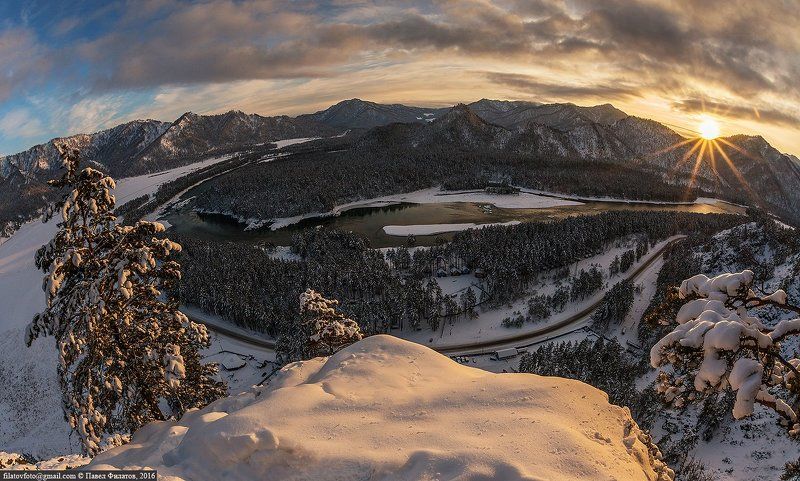 Закат над Катунью. Алтай фото превью