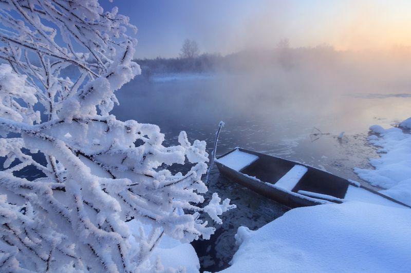 среднеуральск, урал, средний урал, зима, река, мороз, грэс Осень на Урале, - 30°C фото превью