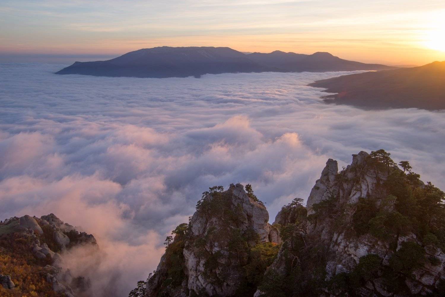 крым, море, горы, свет, закат, рассвет, природа, осень, Пеккер Сергей